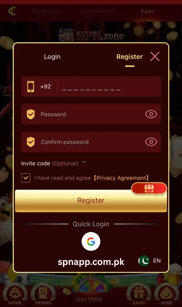 SPN Game Register